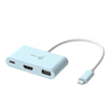 J5 Create JCA379EC Blue Eco-Friendly Type-C to HDMI and USB 3.0 Hub with Power Delivery Passthrough 100W 3.0 2 Year Local Warranty
